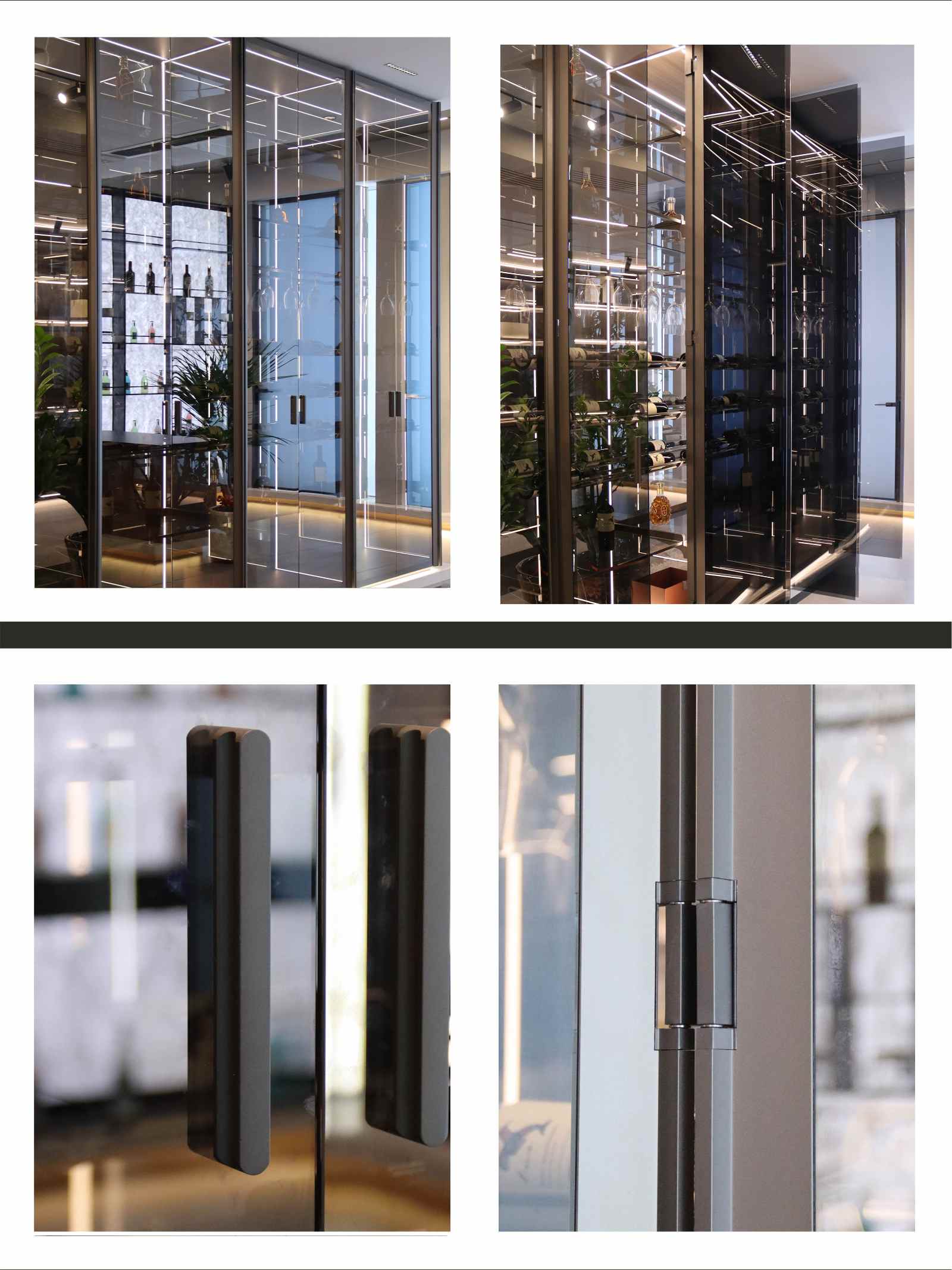 Invisible glass wine cabinet Modern customizable home