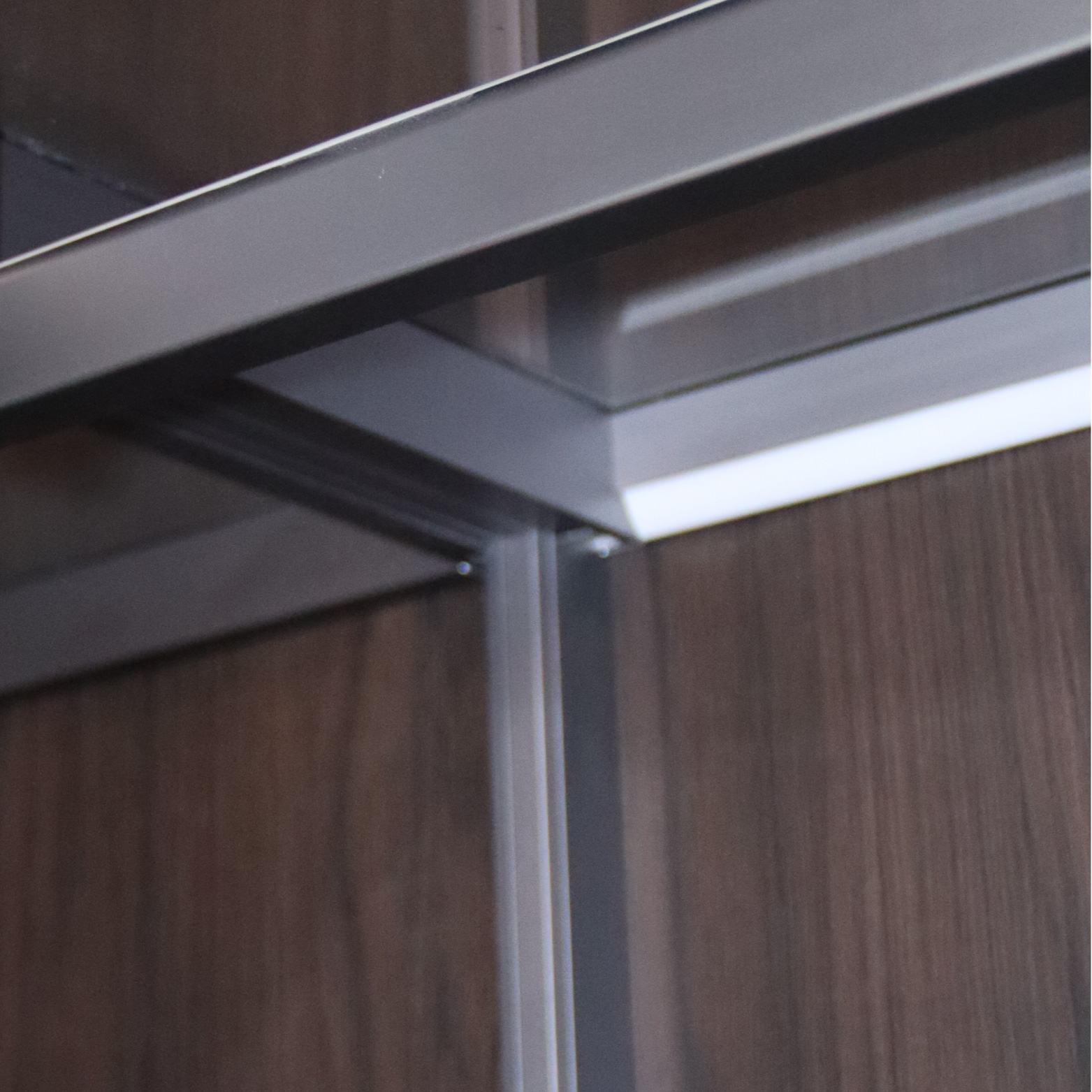 Metal tube wardrobe rod Aluminum closet rail aluminum closet rod tube aluminum closet wall hanging clothes rack