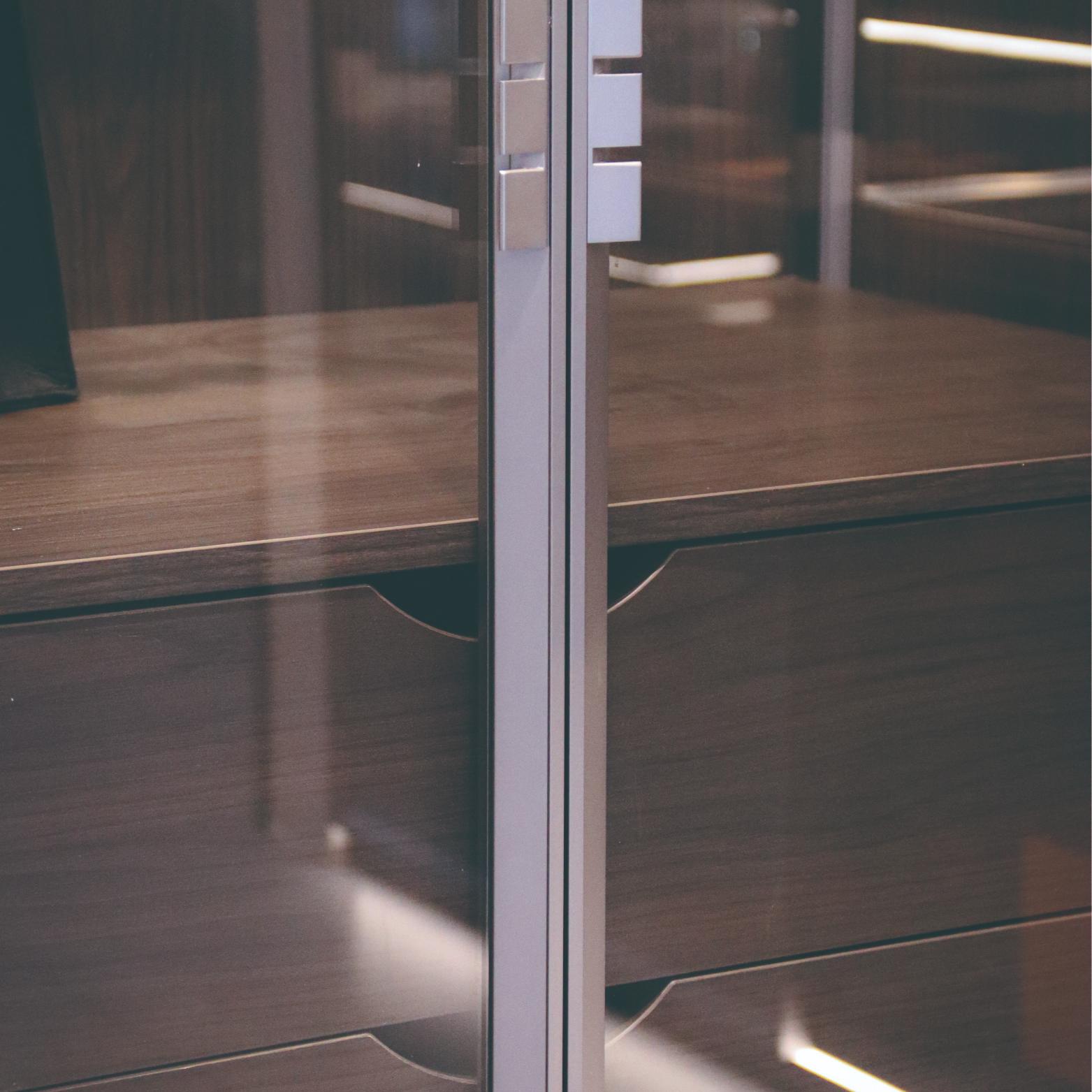 Modern luxury custom Led lights corner wooden glass door lockers Bedroom furniture Villa cabinets