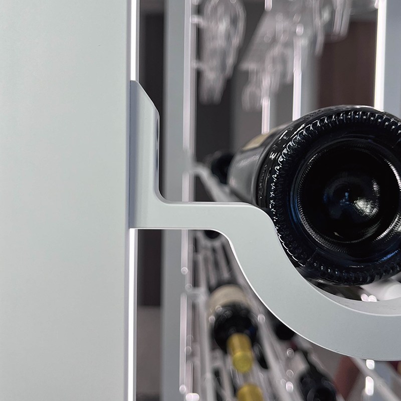 wine display cabinet alcohol display shelf wine display stand Modern fashion invisible glass cabinet open wine rack