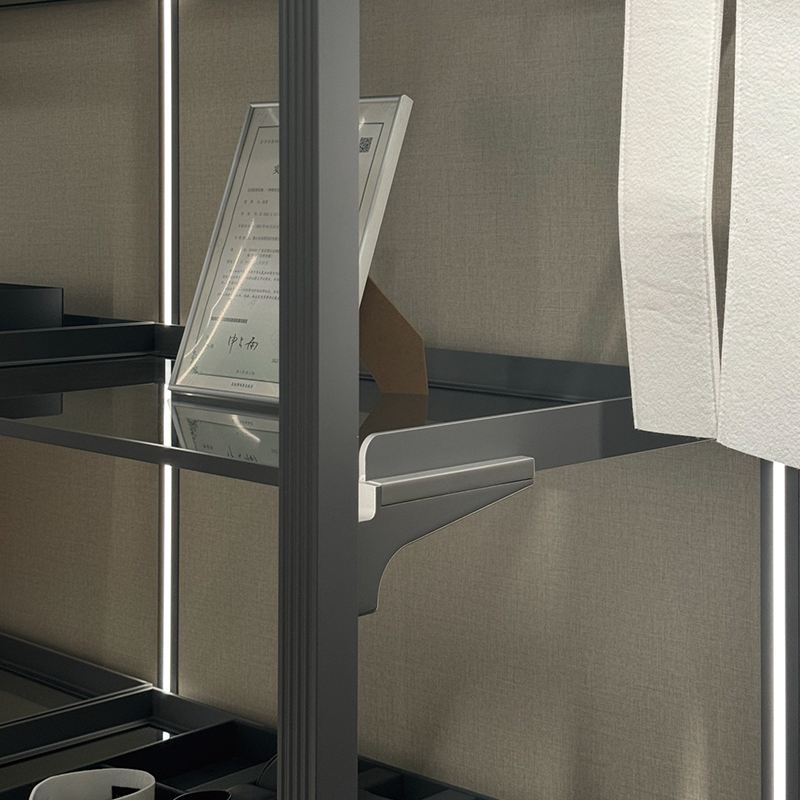 Cloakroom Open aluminum glass bedroom home modern and simple customization of the whole house